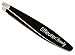 Effleurer Beauty Precision Mini Tweezers - Professional Stainless Steel Small Slant Tip Eyebrow Tweezer (Black Color)