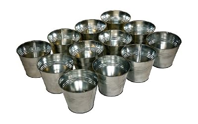 Plant Theatre Lot de 12 cache pots en zinc