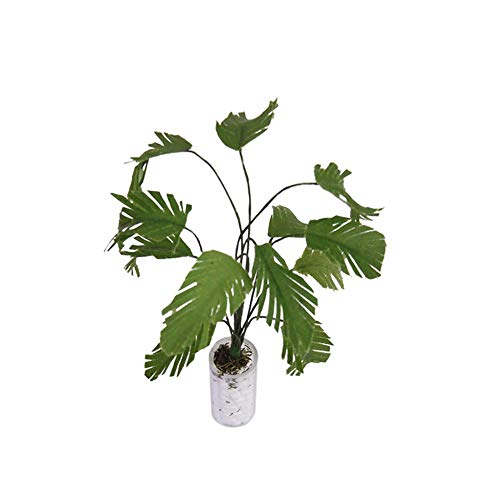 Preisvergleich Produktbild CX Puppenstuben Kräftiges Grün Pflanzen Banana Tree Puppenstuben Künstliche Miniatur Pflanze 1 / 12 Skala Bananen-Baum in Weiß Flasche