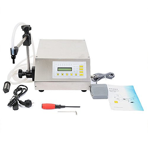 Preisvergleich Produktbild BuoQua GFK 160 Abfüllmaschine Pneumatische Flüssige Automatische Füllmaschine aus Edelstahl von 2 ML bis 3500 ML Abfüllgerät für Flüssige Lebensmittel oder Ware Wie Shampoo,Öl,Wasser,Parfüm,Kosmetikus... - 3500 ML)