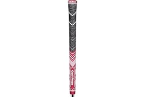 Golf Pride MCC Multi Compound Plus 4 Teams - Impugnatura da golf di medie dimensioni (rosso scuro/bianco)