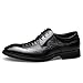 Produktbild TYX-SS Herren Business Schuhe Kleid Derby Spitzen Spitze Leder Oxford Hochzeit Mode Uniform Retro Büro Sommer Brock Schwarz Braun Müßiggänger Größe 6-12,A,39