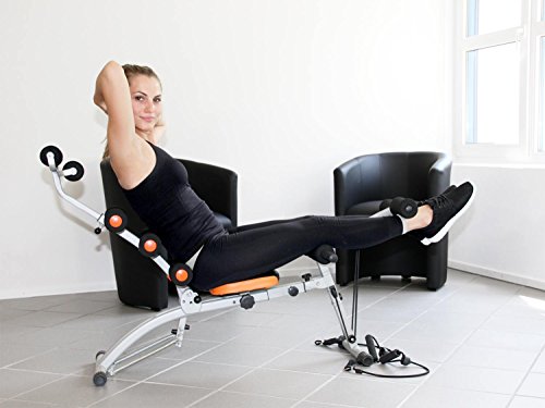 MAXOfit Heimtrainer Multitrainer Sixmax MF-6, grau/schwarz/orange, 86 cm x 25 cm x 40 cm - 7