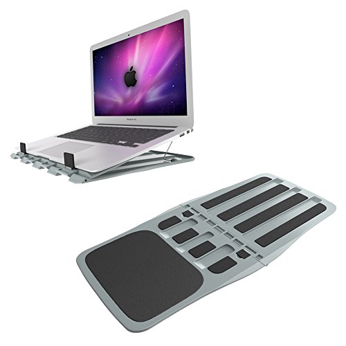 Bidear Faltbar Laptop Ständer, Beweglicher Spielraum Notizbuch Laptop Schreibtisch mit eingebauter Mausunterlage