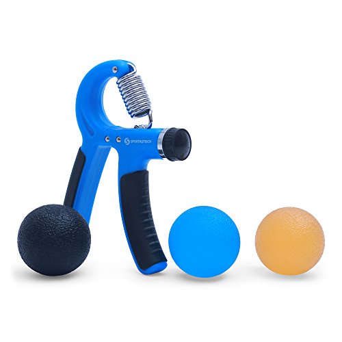 Premium Handmuskeltrainer „Strong Grip“ von Sportastisch :: 3 hochwertige Stressbälle im Set:: einstellbare Fingerhantel :: in geprüfter Qualität :: verschiedene Härtegrade der Schaumstoffbälle bis 20 kg :: ideal für Kletterer, Bodybuilder, bei Stress, Rheuma oder nach Schlaganfall:: optimal als Handtrainer, Unterarmtrainer, Fingertrainer, Handgelenk trainer :: Durchmesser 5cm, auch für Kinder geeignet :: BONUS E-book „Handtraining“ :: inklusive 3 Jahren Sportastisch Produktgarantie