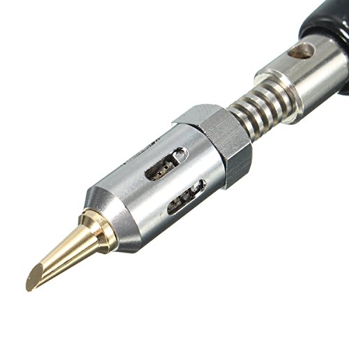 Gas Lötkolben, GOCHANGE Cordless Butan Lötkolben, Einstellbare Butangas Löten Lötbrenner Schweißbrenner Pen Gas-Schweißen mit 4 Vertauschen Lötspitze - 6