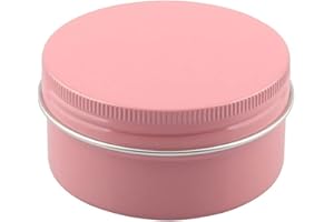 ZEOABSY 20 Pièces 80 ml Vide Rose Pots en Aluminium Cosmétiques Pot Canettes Bocaux Conteneurs 80ml for Fait Main Bougies Crème Baume Voyage, 5x cuillère, 1x Étiquettes