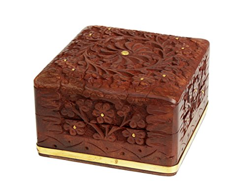 Preisvergleich Produktbild Weihnachtsgeschenke, Schone Hand geschnitzte holzerne Andenken Kasten Schmucksache Kasten Organisator einzigartige Geschenk Ideen fur Manner u. Frauen