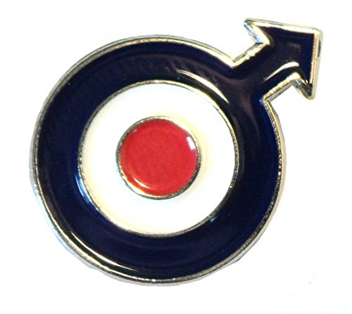Mercmad Rosso Bianco & Blu RAF MOD Target Roundel & Arrow Metal Smalto Distintivo