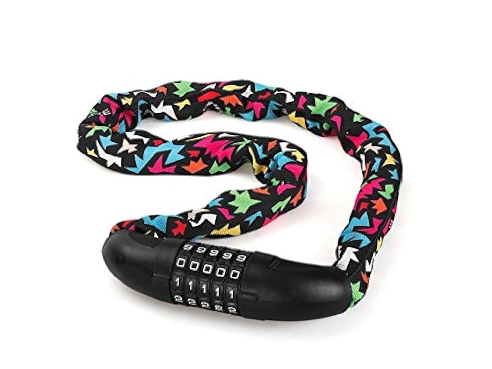 ATTOUPAN Fahrrad Lock Fahrrad Outdoor Diebstahlschutz 5 Digitale Passwort Bike Kette Lock (Wie Abgebildet)