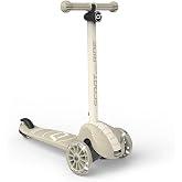 Scoot &amp; Ride Highwaykick 3S &ccedil;ocuk scooter'ı, 3 yaşından itibaren, y&uuml;ksekliği ayarlanabilir, 2 kademeli direksiyon, LED tekerl