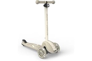 ‎SCOOT & RIDE Scoot & Ride Highwaykick 3S Kinderroller ab 3 Jahren Höhenverstellbar 2-Fach Lenkung LED-Räder Zusammenklappbar Scooter für Kinder 96-130 cm