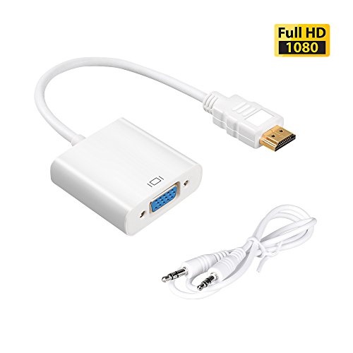 ELUTENG HDMI auf VGA Adapter mit Audio HDMI to VGA Converter 1080P HDMI VGA Adapter Kabel für Laptop, Notebook, Macbook, Chromebook