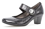 F Weite (Normal) Gabor Damen Riemchen Pumps 95.487,Frauen Schnallen-Pumps,Mary-Jane,Festlich,Oktoberfest,Dirndl,Wiesn,Trachten-Schuh,Blockabsatz 5cm,F Weite (Normal),Schwarz,UK 4.5