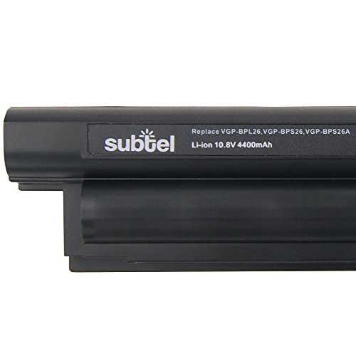 subtel® Akku für Sony Vaio VPC-EH, Vaio SVE14, Vaio SVE15, Vaio SVE17, Vaio VPC-EB, Vaio VPC-CA, Vaio VPC-EG, Vaio VPC-EJ, Vaio VPC-EL – 4400mAh Ersatzakku Sony VGP-BPS26(A), VGP-BPL26 - 4