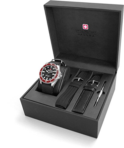 Swiss Military Hanowa Sea Lion Set Herren Uhrenset schwarz/rot 06-8279.04.007.04SET Swiss Military Hanowa Sea Lion Set Herren Uhrenset schwarz/rot 06-8279.04.007.04SET