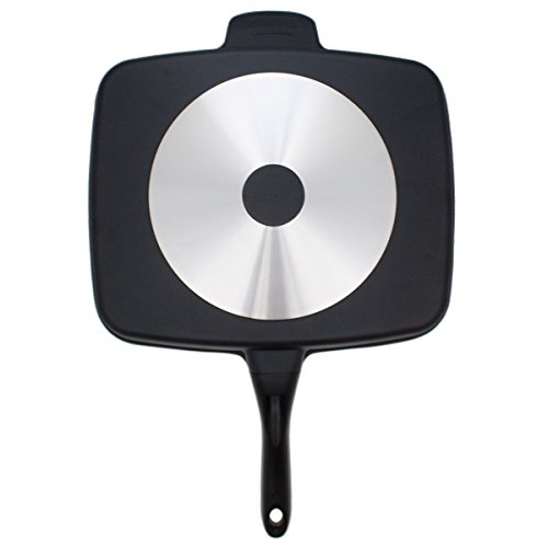 WTC exklusive 5 in 1 Multipfanne Marmor Keramik Beschichtung Frühstückspfanne Multifunktionspfanne All in One Pfanne Frühstückspfanne Bratpfanne Grillpfanne multifunktional (schwarz) - 2