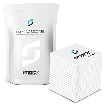 smardy® 20x smardy Caméra microfibre lentilles optiques lunettes verres chiffon de nettoyage, blanc