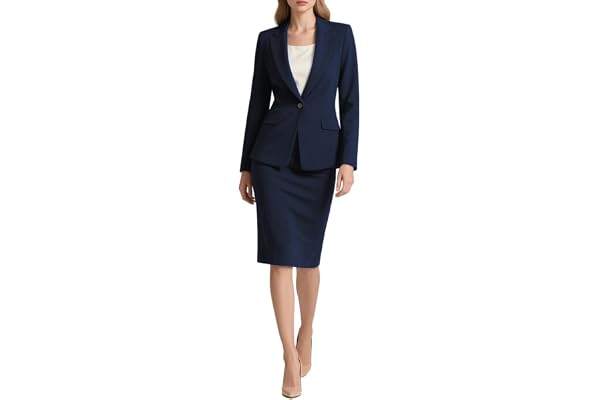 Botong Dam affärskostym set 2 delar professionell blazer och kjol kläder för kontor dam formell kjol kostym
