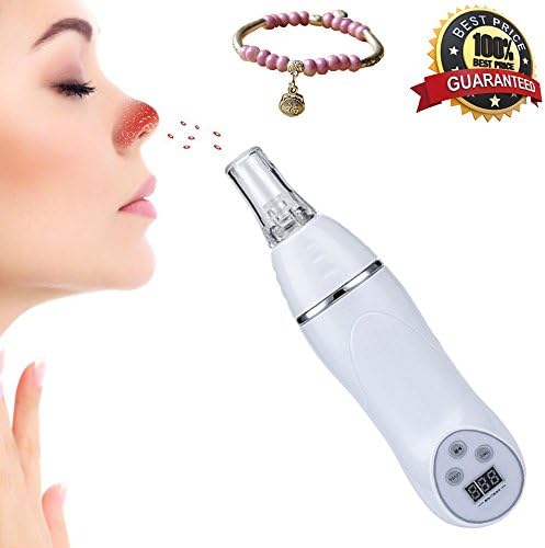 MINCHEDA Blackhead Removal, Portable Digital Diamond Microdermabrason Electronic Facial Pore Cleaner Nose Blackhead Cleaner Deadskin Acne Remover Pore Vacuum Extraction Tool