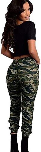 MUGHNIO Womens Ladies Casual Camo Print Pocket Military Army Combat Work Trousers (Green Camo.Trouser, XS UK 6)