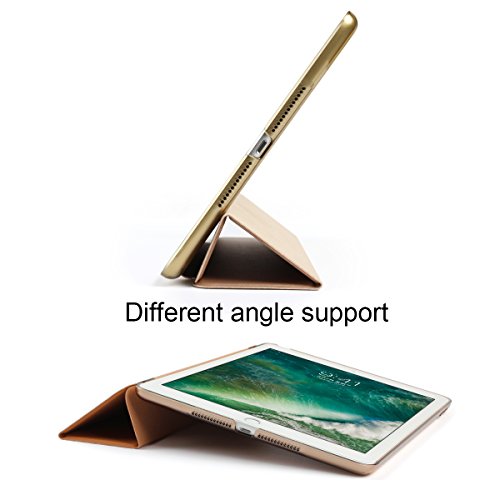 Batianda iPad 9.7 2017 Smart Case Hülle Schutzhülle Tasche mit Leichte Ständer und Auto Schlaf / Wach Funktion für 9,7 Zoll iPad 2017,Gold - 7