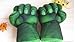 Hulk Smash Hands Soft Toy Doll Gloves Big Green One Pair Fun New