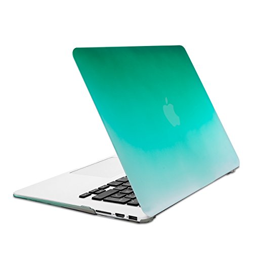 kwmobile Hardcase Laptop Hülle für Apple MacBook Air 13″ (ab Mitte 2011) – Zwei Farben Design Grün Transparent dünne gummierte Schutzhülle Cover Case Tasche - 5