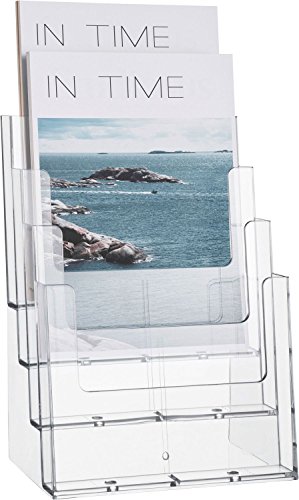 Helit H2352402 – Tischprospekthalter mit 4 Taschen, DIN A4, Hochformat, glasklar - 2
