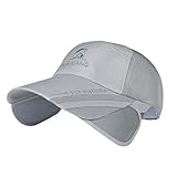 AMhomely Women Man Outdoor Summer Hat Sun Protection Adjustable Multifunction Multicolor Gray