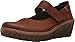 Produktbild El Naturalista N5135 Myth Yggdrasil Komfortabler Damen Mary Jane Halbschuh aus Leder, Keilabsatz Ballerina, Halbschuh mit Klettverschluss, Wedge Absatz 57mm Braun (Wood), EU 39