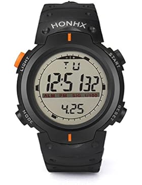 Ruiying Armbanduhr Sportuhr Uhr Digital Led Alarm Kalender Uhren Watches für Herren Männer Jungen Universal Multifunktions-Analog...