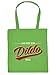 Produktbild Henkeltasche Tote Bag, hardcore sex-fun Spaßmotiv Ü18 - Dildo - Must-have, Stofftasche. Geschenk, hellgrün