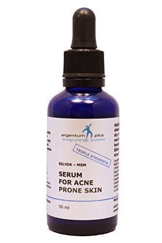 Triple Strength Silver-MSM Serum for Acne Prone Skin 50 ml dropper / pipette