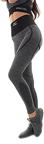 Sport Leggings | Women's Tights Fitness, Yoga, Zumba, Pilates and Leisure | Ladies Trousers Flux (Dark Heather, S)