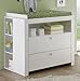 Produktbild Beauty.Scouts Wickelkommode II "Schatzi", Babyzimmer, Kinderzimmer, Jugendzimmer, Kommode wahlweise mit 1 oder 2 Regalen, Weiss, grosse Wickelplatte, Absturzsicherung, Schubkästen, offenes Fach, MDF, GS geprüft, 96x111x69cm Size mit 2 Regalen