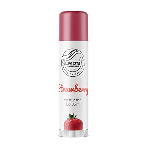 2 X Lmd's Naturals Shea Butter Lip Balm Original (unscented), 100% Natural, ultra conditioning, for dry lips - Strawberry