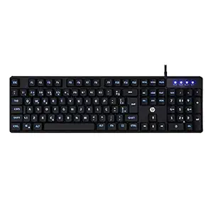 HP K300 Backlit Membrane Wired Gaming Keyboard, Backlit Mixed Color Lighting, 4 LED Indicators, Matte Finish Double Injection Key Caps and Windows Lock Key(4QM95AA)