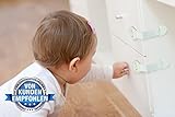 Kindersicherung für Schrank, Schublade, Fenster, Tür – weiß – 6 Stück – Selbstklebend - 7