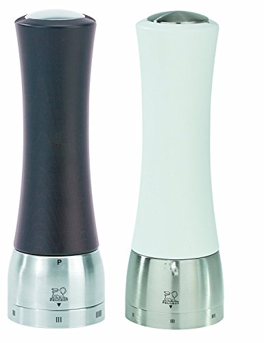 Peugeot Set Pfeffermühle + Salzmühle Madras weiss und schoko u-select 21 cm