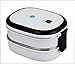 Produktbild Camping Edelstahl Lunch Box Doppel-Portable Lunch Box Oval Portable Leakproof Lunch Box,White