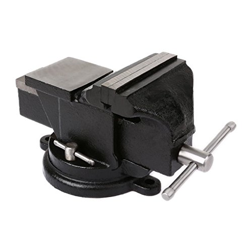 EBERTH 100mm Werkbankschraubstock mit Amboss und drehbaren Teller