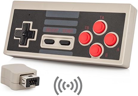 Nintendo NES Classic Mini Wireless Controller, [ TURBO EDITION ] Buttons Retro Gamepad Joysticks for Nintendo Gaming System, Battery Powered