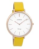 Oozoo Vintage Damenuhr Lederband 40 MM Rose/Weiss/Gelb C9387
