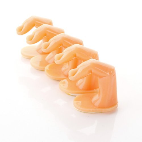 5 Pcs Nail Art Fake Practice Training +Display Fingers With Nail BS-11-A