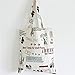 Produktbild LIKEZZ handgemachte Baumwolle Leinen Einkaufstasche Schulter Tragetasche Eco Wiederverwendbare Tasche gedruckt Eiffelturm Reisen Leben L154, einzelne Schicht