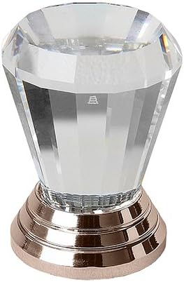 DecoUnique Pull Knob with Swarovski Crystals, 31mm, Rose Gold, 707 PP
