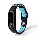 Produktbild Nosii Sport Stil Bicolor ersatz Band hohlen silikon Armband Armband für xiaomi mi Band 2 smart Armband zubehör (kein Tracker) (Color : Black+Blue)
