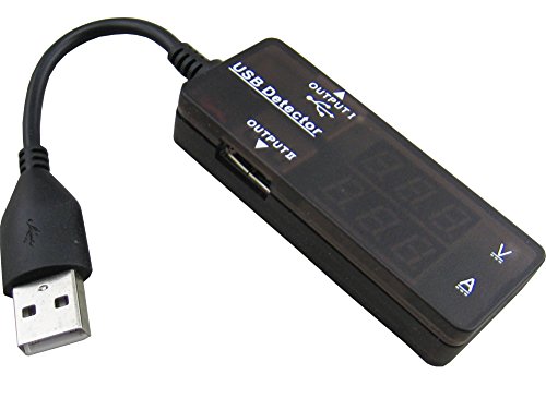 Yeeco DC 3.2-10V 0-3A Dual USB Output Charging Detector Digital LED Amperemeter Voltmeter Spannung Strom Guage Amp Volt Ampere-Anzeige - 6