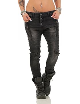 LEXXURY Damen Jeans Röhrenjeans Haremshose Damenjeans Baggy versch. Designs Cuts